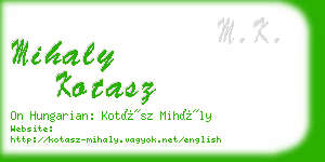 mihaly kotasz business card